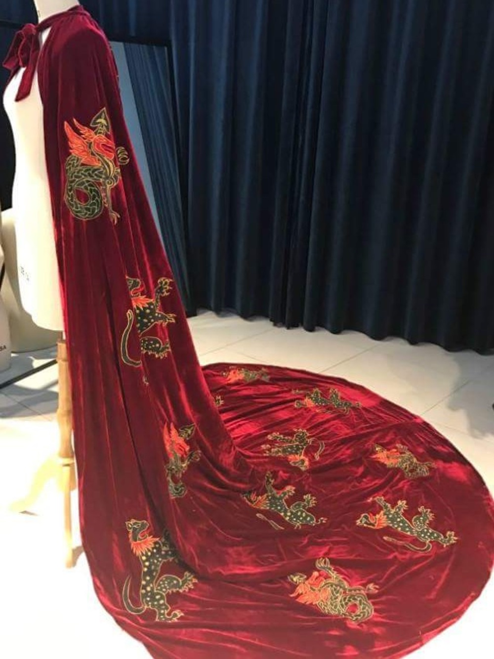 OOAK Medieval Italian Silk Dragon Robe (reproduction piece) by Couture Poetry OS